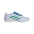 Chuteira Society Predator Club Adulta adidas com Língua Dobrável AZUL CLA/AMARELO