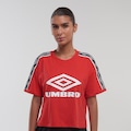 Camiseta Umbro Traditional Diamond Large - Feminina VERMELHO