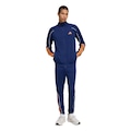 Agasalho Masculino Stadium Três Listras adidas AZUL ESC/LARANJA