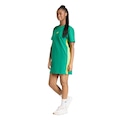 Vestido Camiseta adidas Essentials Três Listras em malha simples Feminino VERDE/AMARELO