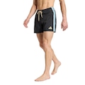 Short de natação adidas Três Listras 5 polegadas Masculino PRETO