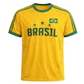 Camisa Brasil Retrô Símbolo Algodão RetrôMania - Masculina AMARELO