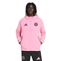 Jaqueta Corta-Vento Masculina Zíper Tiro Travel Inter Miami CF adidas ROSA/PRETO