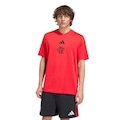 Camiseta do Flamengo Estampada CR DNA adidas Masculina VERMELHO/ROXO