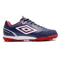 Chuteira Society Adulto Umbro Neo Comfort AZUL ESC/VERMELHO