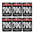Kit de Câmara de ar com 6 Unidades 700 x 23/25 Kenda bico fino presta 60 mm PRETO