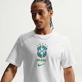 Camiseta do Brasil Nike Crest Masculina BRANCO