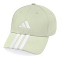Boné Unissex adidas Baseball Três Listras New Logo Aba Curva BEGE