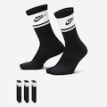 Meia Nike Everyday Elevated (3 Pares) Unissex PRETO/BRANCO