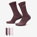 Meia Nike Everyday Elevate (3 Pares) Unissex MARROM/ROSA