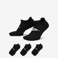 Meia Nike Everyday Elevate (3 Pares) Cano Curto Unissex PRETO/BRANCO