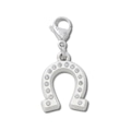Jibbitz™ Crocs Pingente Ferradura de Prata da Sorte BRANCO