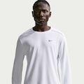 Camiseta Dri-FIT Nike Manga Longa UV Miler Masculina BRANCO/CINZA
