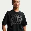 Camiseta Nike Sportswear Classic Boxy Feminina PRETO/CINZA