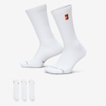 Meia Nike Everyday Elevate (3 Pares) Cano Médio Unissex BRANCO/AMARELO
