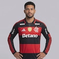 Camisa Do Flamengo I 2026 Manga Longa Campeão Libertadores 2025 adidas Masculina PRETO