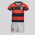 Kit Do Flamengo Baby com Bordado FutFanatics Infantil VERMELHO