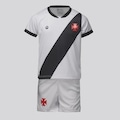Kit Infantil Vasco Baby com Bordado FutFanatics Unissex BRANCO