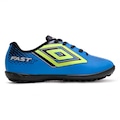Chuteira Society Infantil Umbro Fast II Jr AZUL/PRETO