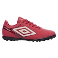 Chuteira Society Adulto Umbro Adamant Masterclass Club VERMELHO/BRANCO
