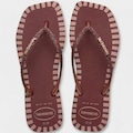 Chinelo Havaianas Slim Glitter Contour - Feminino VERMELHO