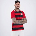 Camiseta do Flamengo Manto Raglan - Masculina PRETO/VERMELHO