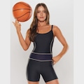 Macaquinho Cardio Bodyforsure Lisa - Feminina PRETO