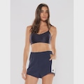 Shorts Liso Rush Bodyforsure - Feminina MARINHO/CINZA/AMAREL