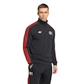 Blusão de Moletom Adidas CR Flamengo Originals Meio Fecho de Zíper Masculino PRETO