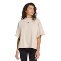 Camiseta Adidas Três Listras Studio Boyfriend Feminina BEGE