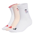 Meia Adidas Unissex - 3 Pares ROSA