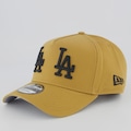 Boné Aba Curva New Era MLB Los Angeles Dodgers Double Logo 940AF Unissex BEGE
