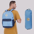 Kit do Manchester City Mochila e Estojo FutFanatics Masculino AZUL