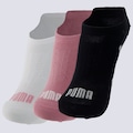 Kit Meia Sapatilha 3 Pares Feminina Puma ROSA