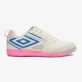 Chuteira Futsal Adulto Umbro Pro 5 Bump BRANCO/ROSA