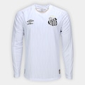 Camisa do Santos Manga Longa Umbro 26/27 Braziline - Masculina BRANCO