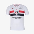 Camisa do São Paulo I New Balance 26/27 Torcedor Braziline - Masculina BRANCO