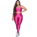 Conjunto Fitness Plus Size Top e Calça New Zig 3D Vekyo ROSA