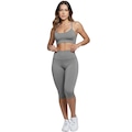 Conjunto Top Alça Fina + Bermuda Ciclista Feminino Vekyo CINZA