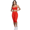 Conjunto Top Alça Fina + Bermuda Ciclista Feminino Vekyo VERMELHO