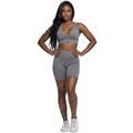 Conjunto Top com Bojo e Bermudinha Vekyo Feminino CINZA