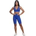 Conjunto Top Bojo e Bermuda Ciclista Vekyo Feminino AZUL