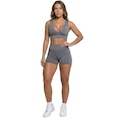 Conjunto Top Com Bojo e Short Suplex Vekyo Feminino CINZA