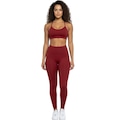 Conjunto Top Alça Fina e Calça Suplex Vekyo Feminino VINHO