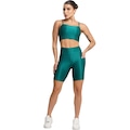 Conjunto Fitness Top e Bermuda Com Bolso Vekyo Feminino VERDE