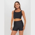 Bermuda Body for sure Texture - Feminina PRETO