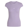 Camiseta adidas Mangas Copinho Canelada Seasonal Essentials Feminina ROXO