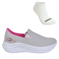 Kit Tênis Rainha Dream V E Meia - Feminino CINZA/ROSA