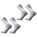 Kit 2 Pares de Meia Antiderrapante MBFit Esportiva BRANCO