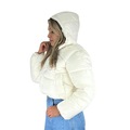 Jaqueta Feminina Puffer Fila Letter Off BEGE